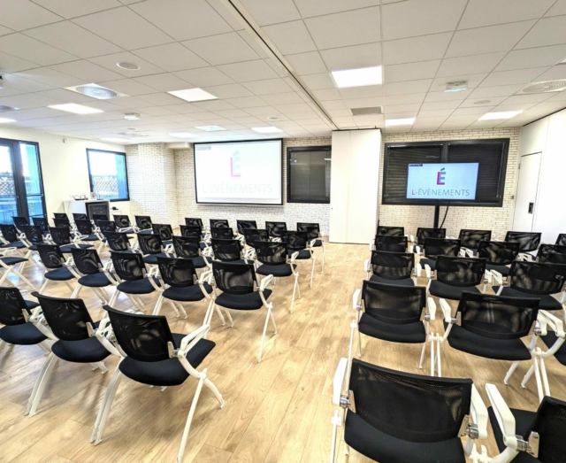 Salles 1 et 2 en configuration conférence